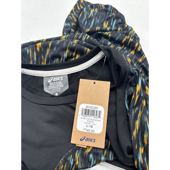 ASICS Women's PR Lyte Run Short Sleeve Top, Night Shade/ Sage Print - Picture 7 of 13